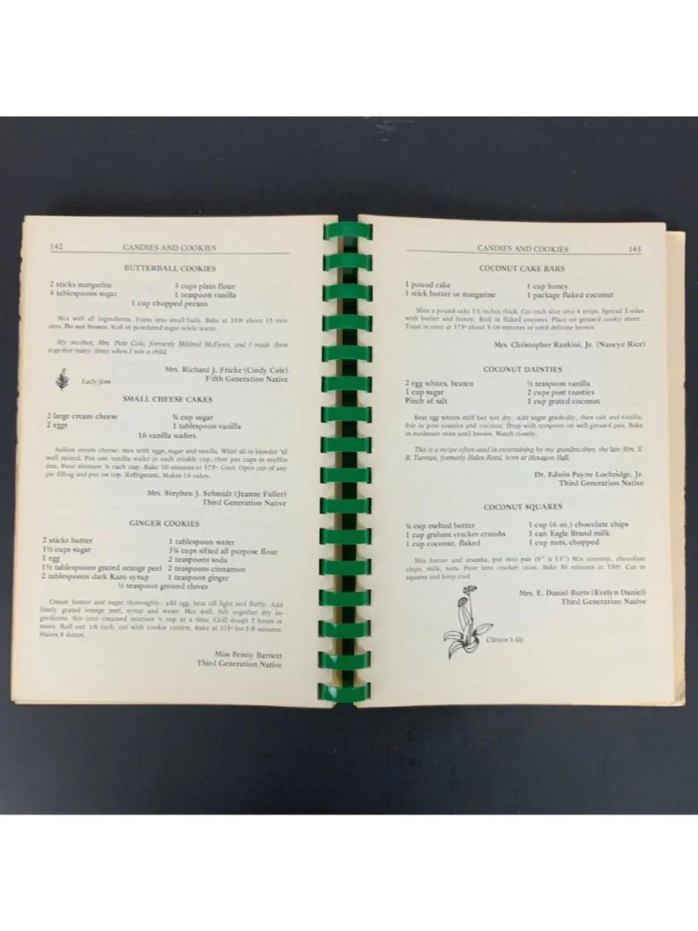 Atlanta Natives Favorite Recipes Spiral-Bound Cookbook 1980 Georgia USA Vintage